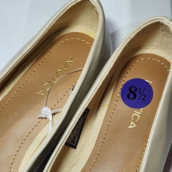 🔸️NWT Nautica "Cliona" Beige Bow Adorned Ballet Flats Size 8.5 - Picture 8 of 10